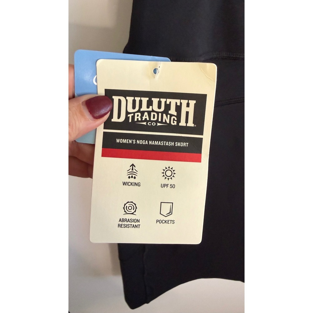 Duluth Trading Co Noga Namastash Skort Women's Size XXL Black Pockets Wicking - Picture 7 of 13